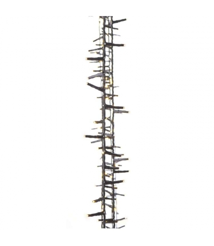 Lampki choinkowe LED Classic Cluster, jeżyk, 400 LED 8m, ciepła biel, czarny, IP44, timer EMOS Lighting D4BW02