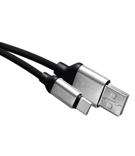 Kabel USB 2.0, wtyk A - C, ładowanie, transmisja danych, 1 m, czarny EMOS SM7025BL