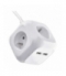 Przedłużacz - kostka 1,9 m / 4 gniazda / biały / PVC / z USB portem / 1 mm2 EMOS P04119U