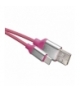 Kabel USB 2.0, wtyk A - C, ładowanie, transmisja danych, 1 m, różowy EMOS SM7025P