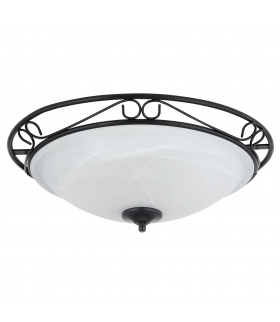Plafon Athen E27 3x60W czarna matowa Rabalux 3723