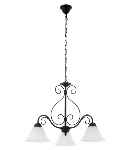 Żyrandol Athen E14 3x40W 3-ramienny czarny Rabalux 7813