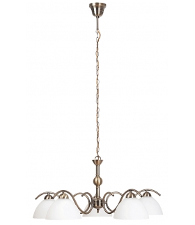 Lampa wisząca Aurelia E-14 5x max 60W brąz biała Rabalux 7140