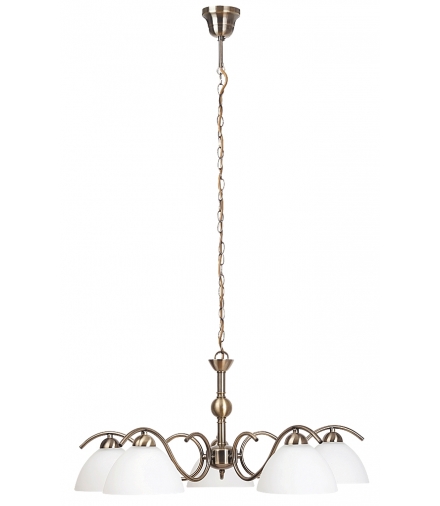 Lampa wisząca Aurelia E-14 5x max 60W brąz biała Rabalux 7140