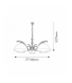 Lampa wisząca Aurelia E-14 5x max 60W brąz biała Rabalux 7140