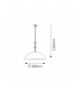 Lampa wisząca Aurelia E-27 1x max 60W brąz biała Rabalux 7138