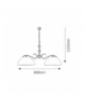 Lampa wisząca Aurelia E-27 2x max 60W brąz biała Rabalux 7139
