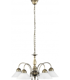 Żyrandol Marian E27 5x60W mosiądz ant. Rabalux 2705