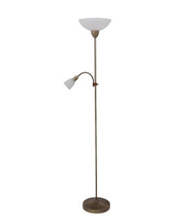 Lampa podłogowa Pearl classic E27 E27 100W+E14 1x40W brąz Rabalux 4019