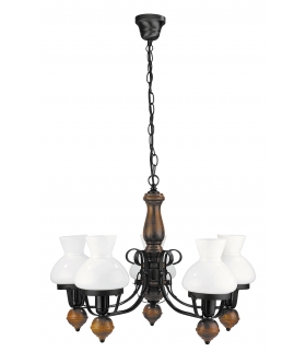 Żyrandol Petronel E27 5x60W czarny 5-ramienny Rabalux 7079