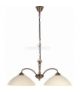 Żyrandol Regina E27 2x60W brąz klosz krem Rabalux 8177