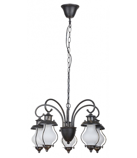 Lampka wisząca Victorio E14 C37 5x40W złoto antyczne Rabalux 7349