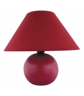 Lampka ceramiczna Ariel E14 40W bordowy Rabalux 4906