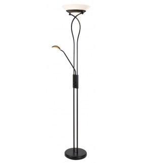 Lampa podłogowa Gamma E27 2x15W G9 1x40W czarny matowy biały Rabalux 4554