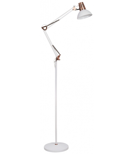 Lampa podłogowa Gareth E27 1x40W biały matowy miedź Rabalux 4525