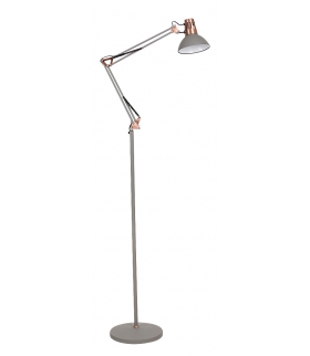 Lampa podłogowa Gareth E27 1x40W szary miedź Rabalux 4524