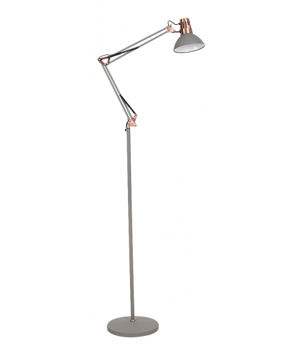 Lampa podłogowa Gareth E27 1x40W szary miedź Rabalux 4524