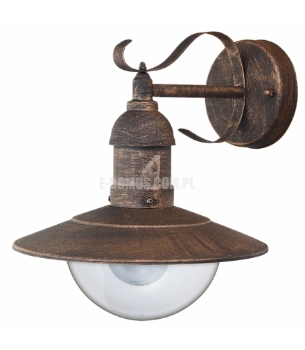 Kinkiet Oslo E27 60W IP44 złoto antyczne Rabalux 8271