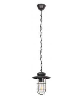 Lampa wisząca zewnętrzna Pavia E27 1x60W czarny mat, przeźroczyste szkło Rabalux 8070