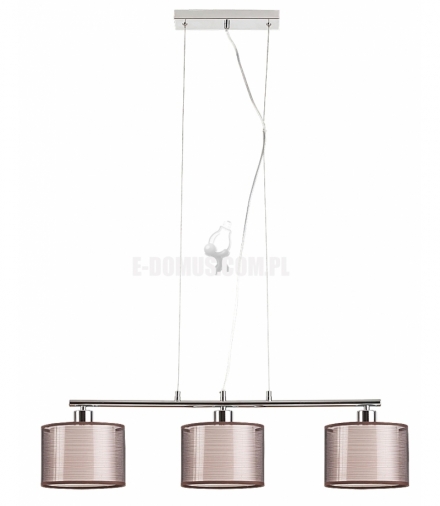 Lampa wisząca Anastasia E-27, 3x60W chrom, brązowy Rabalux 2630