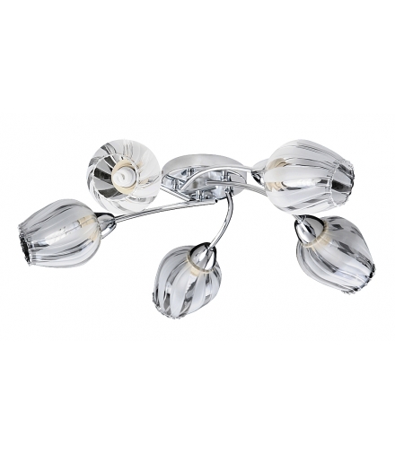 Żyrandol przysufitowy Danila E-27 5x60W chrom Rabalux 2970