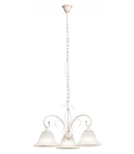 Żyrandol Katherine E-27 3x max. 60W antyczna biel szkło alabastrowe Rabalux 7190