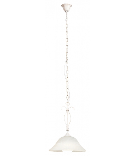 Lampa Wisząca Katherine E-27 1x max 60W antyczna biel alabastrowe szkło Rabalux 7188