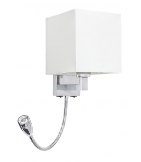 Kinkiet Larkin E27 40W + Led 3W chrom, naturalny Rabalux 6530