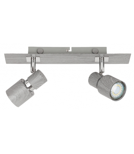 Spot Merkur GU10 2x50W szary dąb Rabalux 6126