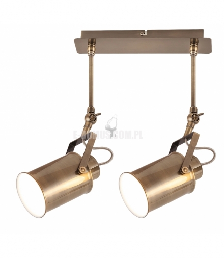 Spot Peter E-27 2x60W brąz antyczny Rabalux 5982