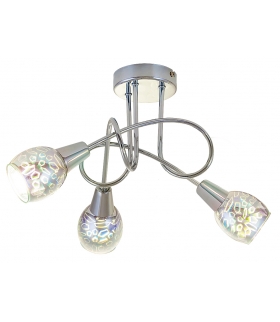 Lampa Porto E-14 3x40W chrom, efekt 3D Rabalux 6009