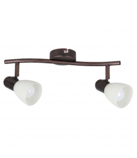 Spot Soma E-14 2x40W ciemny brąz ant. krem Rabalux 6592
