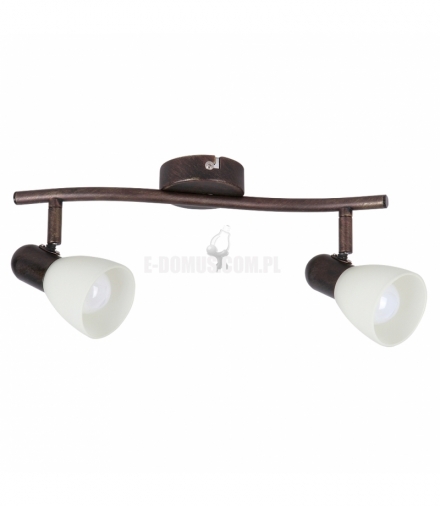 Spot Soma E-14 2x40W ciemny brąz ant. krem Rabalux 6592