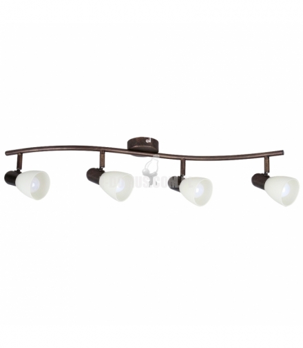 Spot Soma E-14 4x40W ciemny brąz ant. krem Rabalux 6594