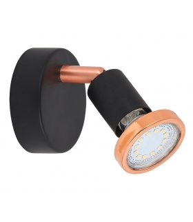 Spot Valentine LED 3W GU10 50W czarny mat, miedź Rabalux 6846
