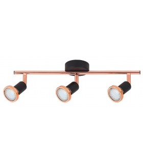 Spot Valentine LED 3W GU10 3x50W czarny mat, miedź Rabalux 6848