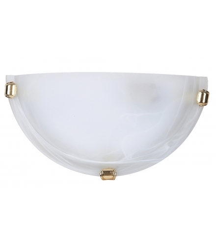 Plafon Alabastro E27 1x60W biały złote Rabalux 3001