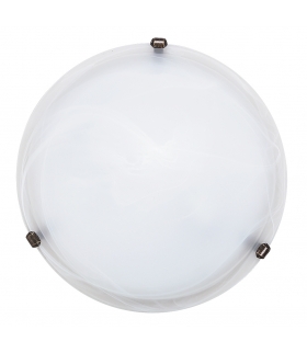 Plafon Alabastro D40 E27 2x60W biała brąz Rabalux 3303