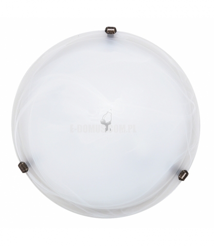 Plafon Alabastro D40 E27 2x60W biała brąz Rabalux 3303