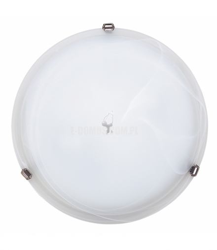 Plafon Alabastro D40 E27 2x60W biała chrom Rabalux 3302