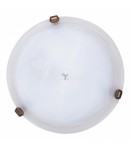 Plafon Alabastro D30 E27 1x60W biały brąz Rabalux 3203