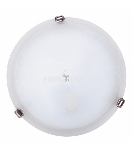 Plafon Alabastro D30 E27 1x60W biały chrom Rabalux 3202