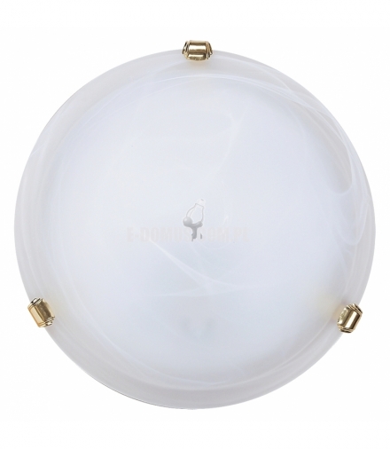 Plafon Alabastro D30 E27 1x60W biała złote Rabalux 3201