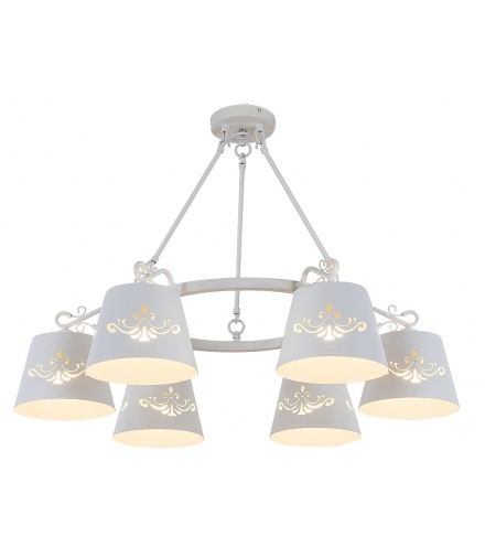 Lampa wisząca Anna E14 6x40W biały matowy Rabalux 2235