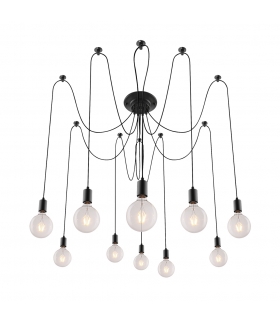 Lampa wisząca Caspar E27 10x60W czarny mat Rabalux 2224