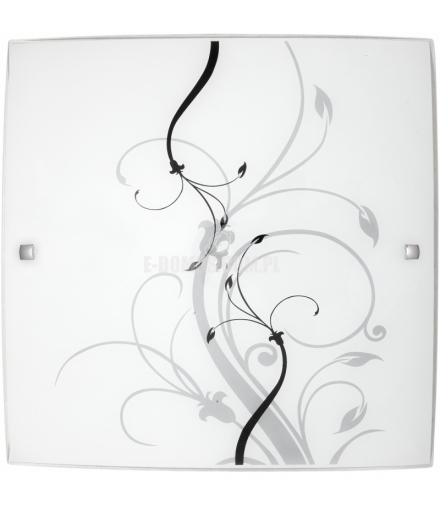 Plafon Elina E27 2x60W 400mm czarno-biały Rabalux 3693