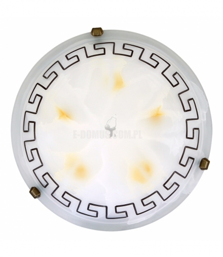 Plafon Etrusco D40 E27 2x60W brąz grecka Rabalux 7649