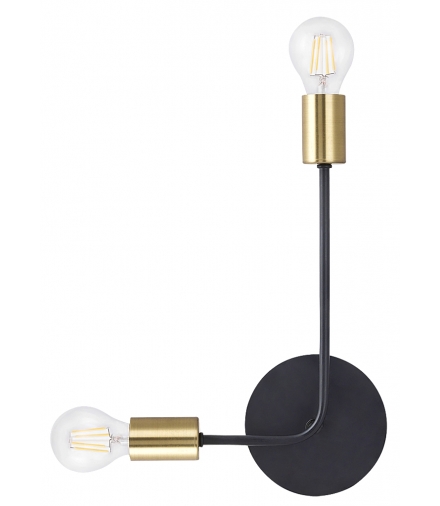 Kinkiet Laila LED E-27 2x60 W czarny złoty Rabalux 2102