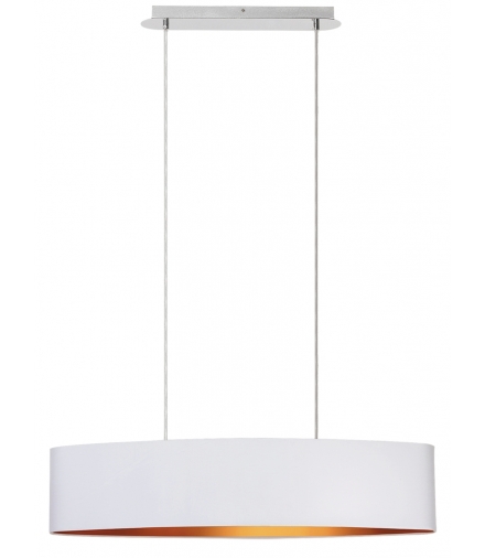 Lampa wisząca Monica E27 2x60W biały złoty chrom Rabalux 2532