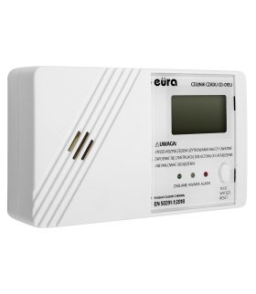 Czujnik czadu Eura CD-01EU - wyświetlacz LCD, bateryjny, 7 lat gwarancji, Made in Poland